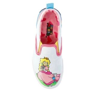 NWT Nintendo Kids Shoes with Princess Peach - White and Pink